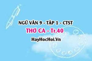 Soạn bài Thơ Ca trang 40 Ngữ Văn lớp 9 tập 1 Chân trời sáng tạo